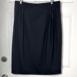 NEW M.M. LaFleur Black Teresa 1.0 Skirt size 16 washable wool twill career skirt